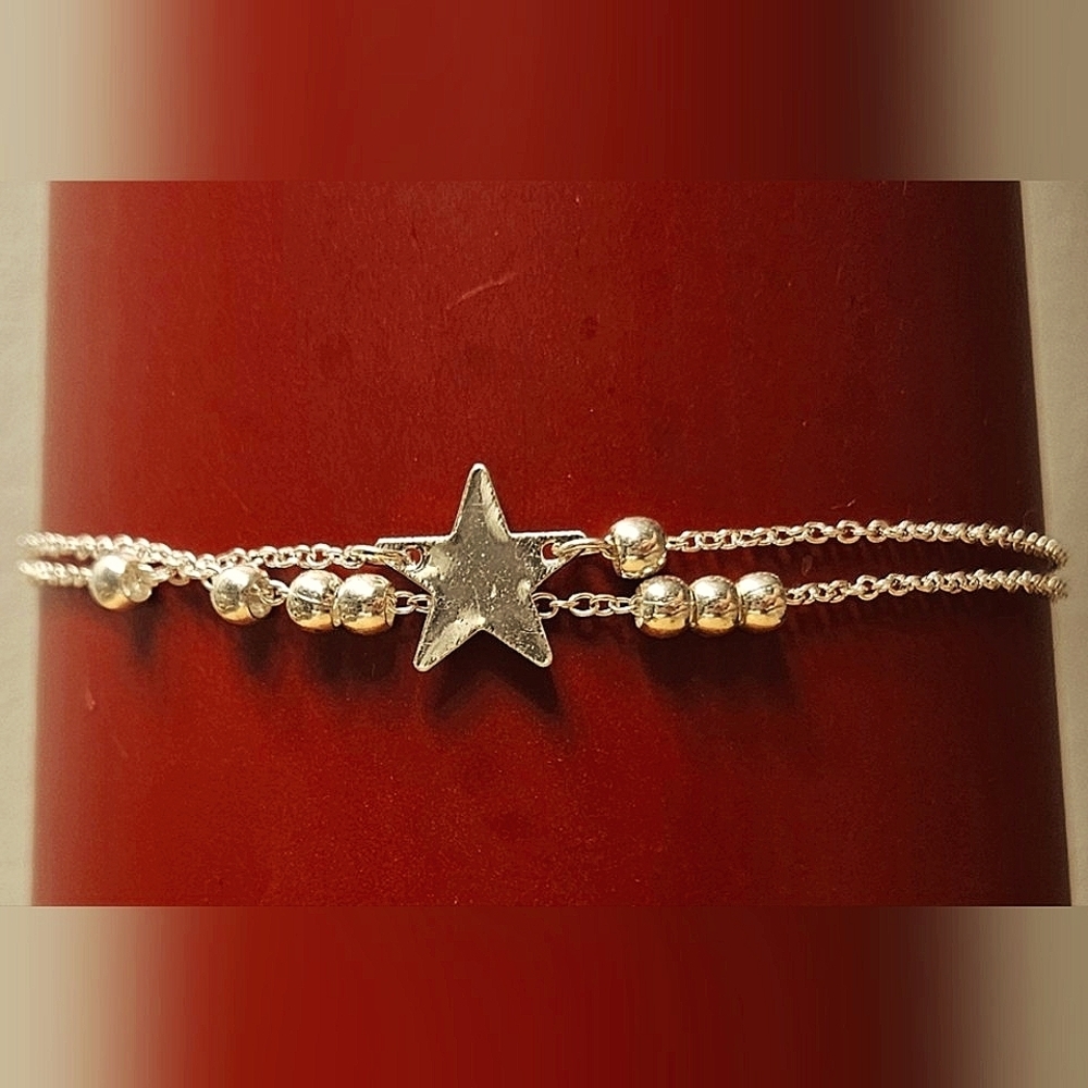Multi Strand Chain Round Balls /... Star Anklet Stainless Steel Ankle Braceletk